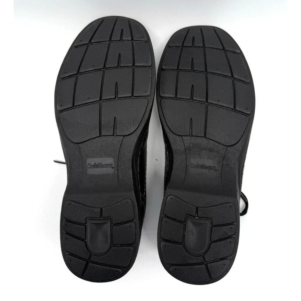 Croft & Barrow Wells Men's 9.5 M Black Leather Business Casual Shoes NIB